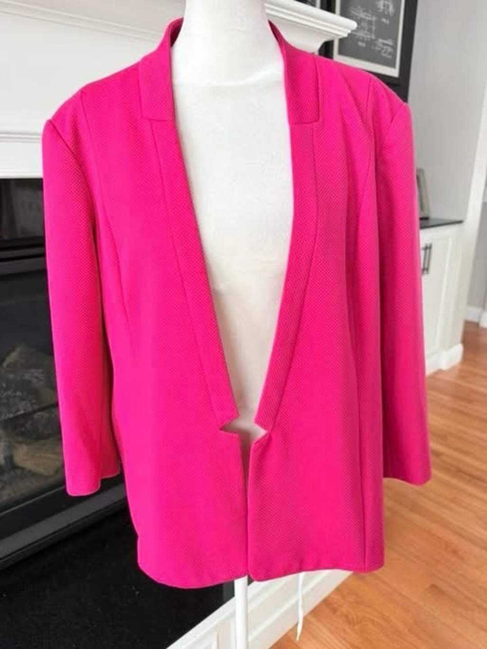 Women's Open-Front Blazer Jacket in Hot Pink